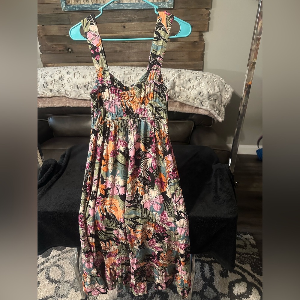Roxy Paradise Winds Tropical Summer Sun Dress